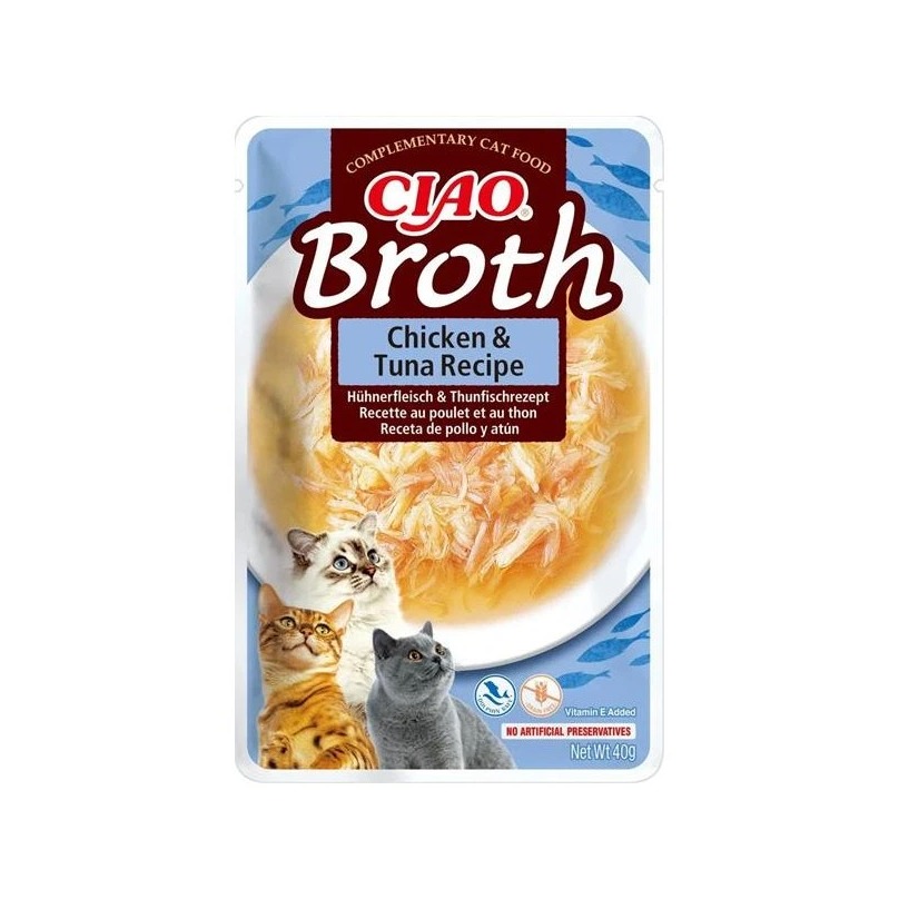 Inaba CIAO Broth Cat Kapsička Kura & Tuniak 1 ks 40 g
